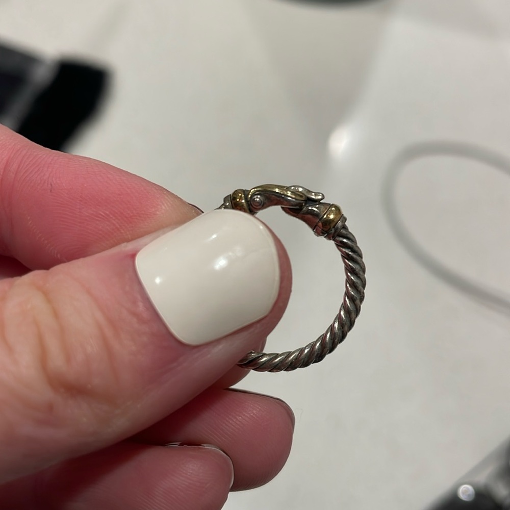 Authentic David yurman petite buckle ring